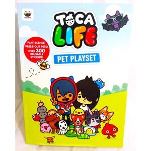 Toca Life Pet Playset (Toca Boca) Play Scenes + Press out Pets 300+ Stickers OOP